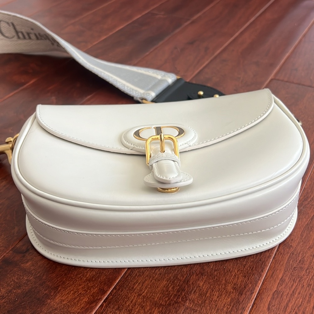 Dior White Leather Crossbody Bag with Gold Hardware - Picture 8 of 16